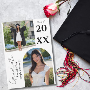 Graduation Arch Photo Collage Trendy Modern Party Invitation
