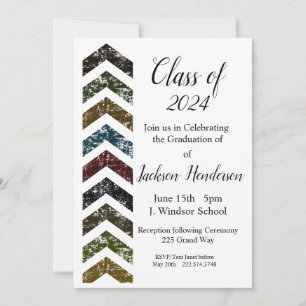 Graduation Arrow Invitation Class of 2024