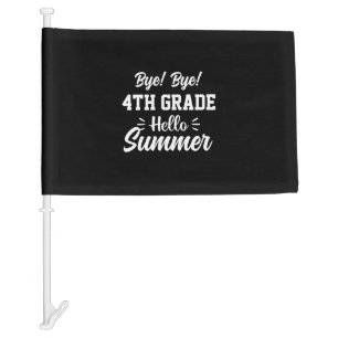 Graduation Art 4th Grade Hello Summer Car Flag
