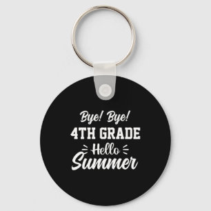 Graduation Art   4th Grade Hello Summer Keychain