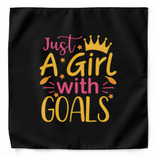 Graduation Art   Just A Girl With Goals Bandana