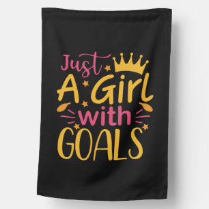 Graduation Art Just A Girl With Goals House Flag