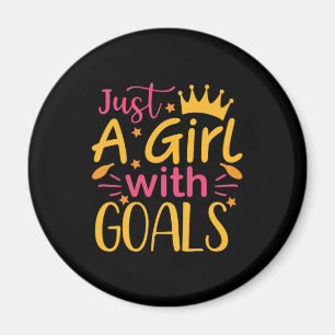 Graduation Art   Just A Girl With Goals Magnet