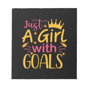 Graduation Art   Just A Girl With Goals Notepad