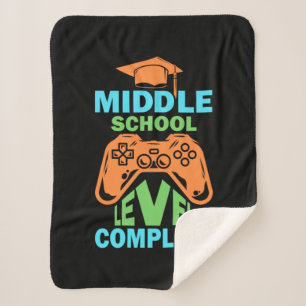 Graduation Art   Middle School Level Complete Sherpa Blanket