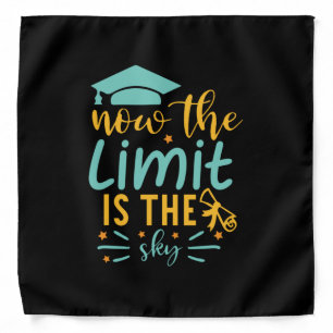 Graduation Art Now The Limit Is The Sky Bandana