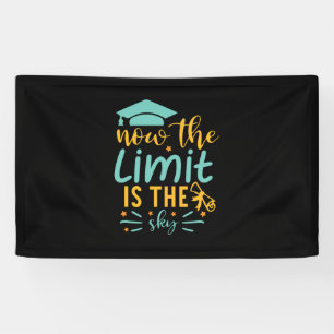 Graduation Art   Now The Limit Is The Sky Banner
