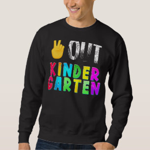 Graduation Art Peace Sign Hand Out Kindergarten D Sweatshirt