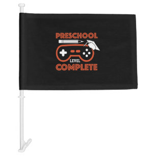 Graduation Art Preschool Level Complete Car Flag