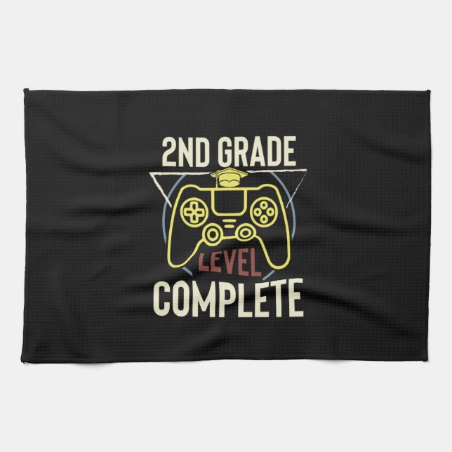 Graduation Art | Second Grade Level Complete Kitchen Towel (Horizontal)
