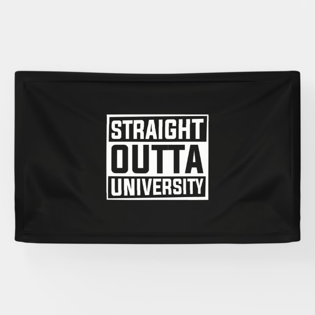 Graduation Art | Straight Outta University Banner (Horizontal)