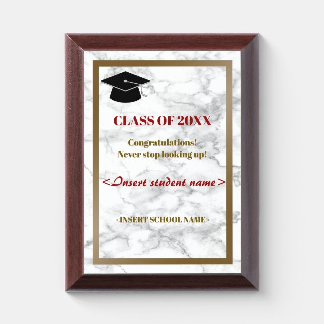 Graduation Award Plaque (Vertical)