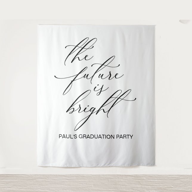 GRADUATION BACKDROP BANNER THE FUTURE IS BRIGHT (Front)