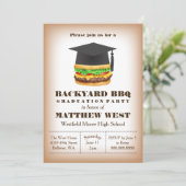 Graduation Backyard Barbecue BBQ Party Cookout Invitation (Standing Front)