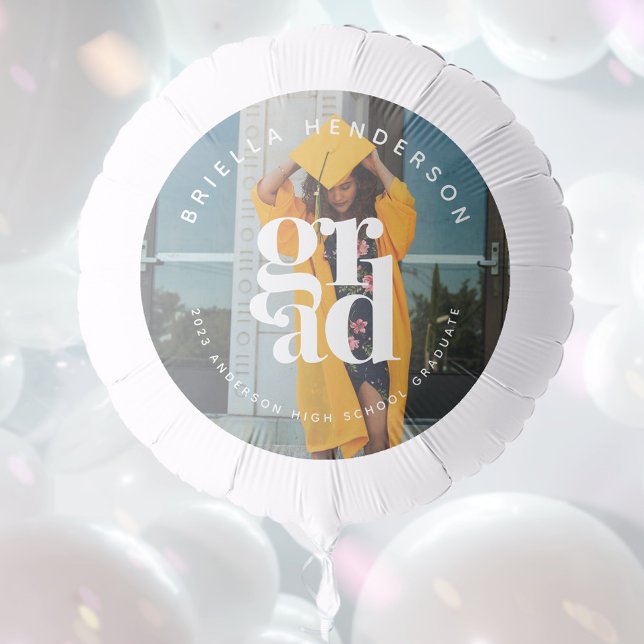Graduation Balloon with Modern Design and Photo (Creator Uploaded)