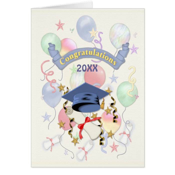 Graduation Balloons 2014 Greeting Card