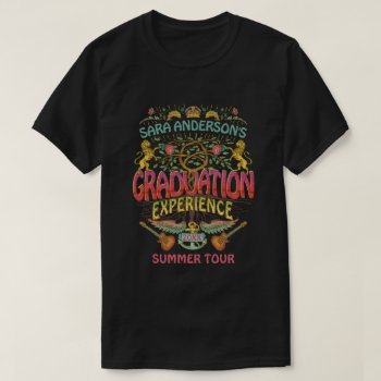 Graduation Band Retro 70s Concert Logo Theme T-shirt by HaHaHolidays at Zazzle