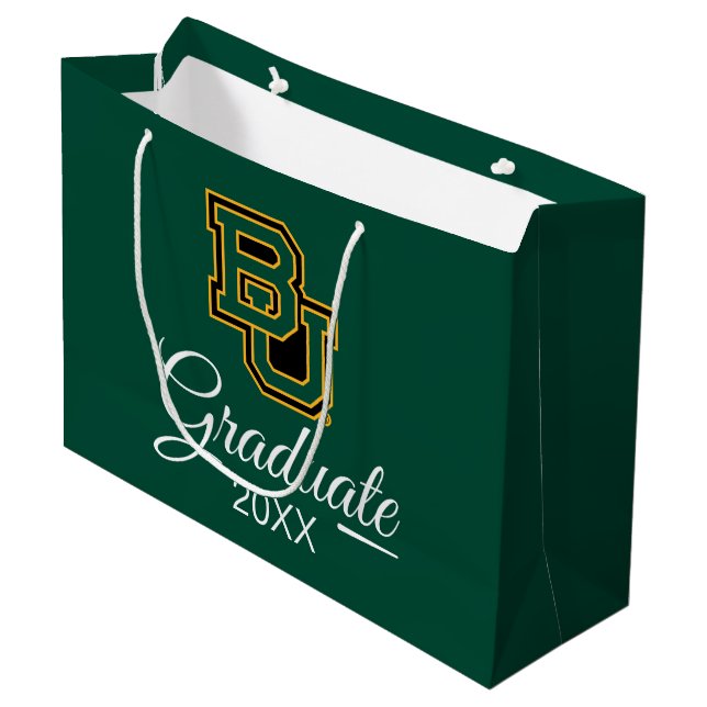 Graduation | Baylor University Block Letters Large Gift Bag (Front Angled)