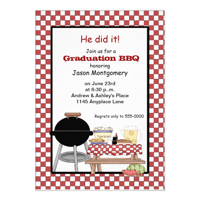 Graduation BBQ Announcement