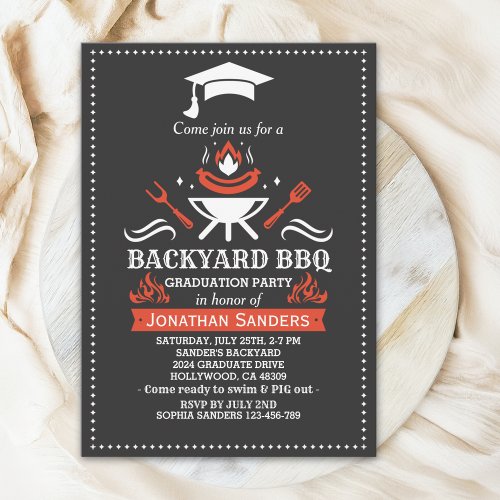 Graduation BBQ Backyard Black
