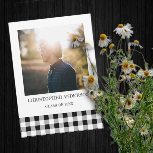 Graduation BBQ Gingham Announcement (Creator Uploaded)