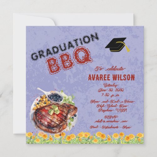 Graduation BBQ Invitation