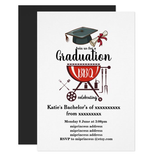 Graduation Bbq Invitation, Grad Party Invitation 