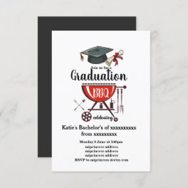 Graduation BBQ invitation, grad party Invitation