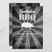 Graduation BBQ Invitations (Chalkboard) (Front/Back)