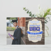 Graduation BBQ Party Invitation - Grill & Chill BP (Standing Front)