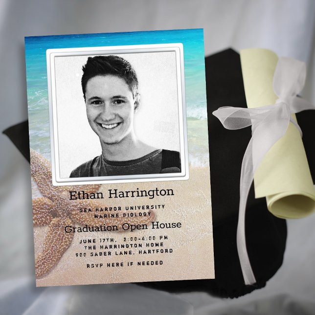 Graduation Beach Starfish Photo Template (Creator Uploaded)