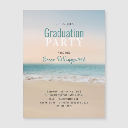 Graduation  Beach Theme Party Invitation