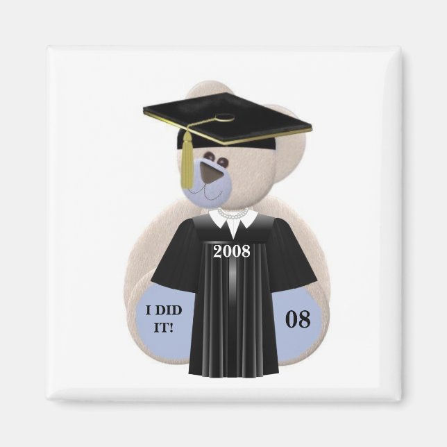 Graduation-Bear I DID IT! Magnet (Front)