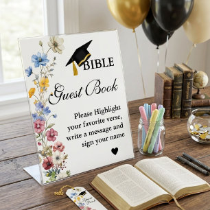 Graduation Bible Guest Book Sign, Graduation Party