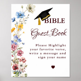 Graduation Bible Guest Book Sign, Graduation Party
