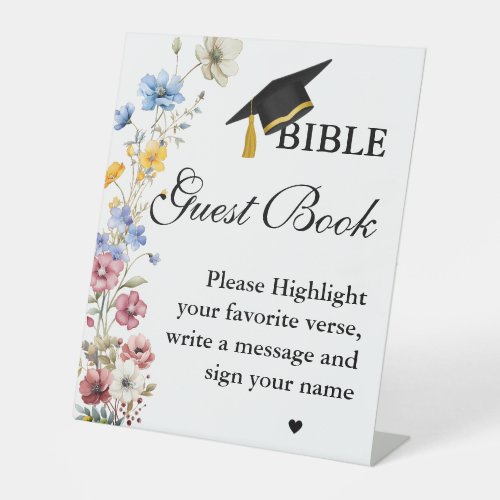 Graduation Bible Guest Book Sign Graduation Party Pedestal Sign