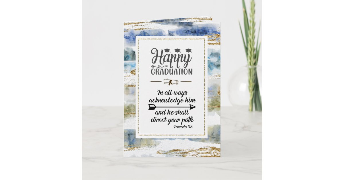 Graduation Bible Verse Proverbs 3 6 Modern Design Card Zazzle graduation-bible-verse-proverbs-3-6-modern-design-card-zazzle