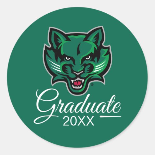 Graduation Binghamton Bearcats Logo Classic Round Sticker