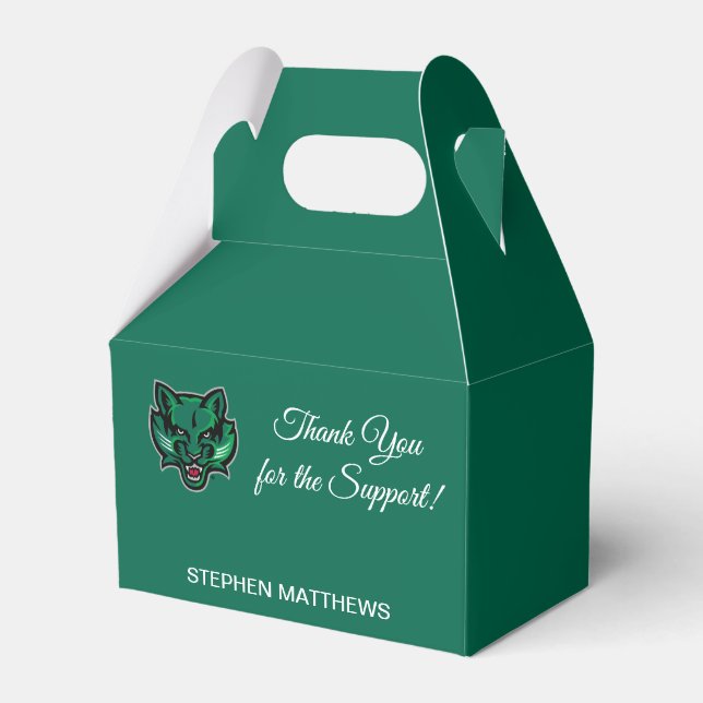 Graduation Binghamton Bearcats Logo Favor Boxes (Front Side)