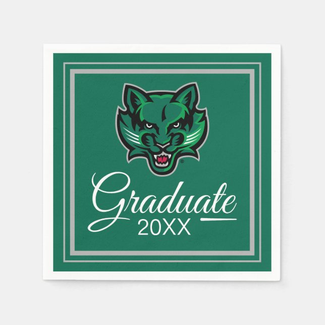 Graduation Binghamton Bearcats Logo Napkins (Front)
