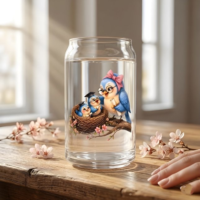 Graduation Bird Drinkware Set Can Glass (Creator Uploaded)