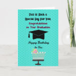 Graduation &amp; Birthday Same Day For Girl Card at Zazzle