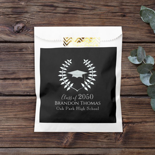 Graduation Black and White Candy Favors Simple  Favor Bag (Creator Uploaded)