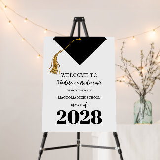 Graduation Black Cap And Tassel  Foam Board