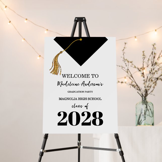 Graduation Black Cap And Tassel  Foam Board (In Situ (Stand))