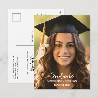 Graduation Black Cap And Tassel Photo Postcard