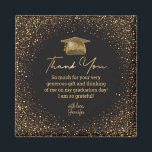 graduation black gold glitters thank you stylish magnet<br><div class="desc">background deco by freepik.com 
thank you graduation black gold glitters luxury magnet</div>