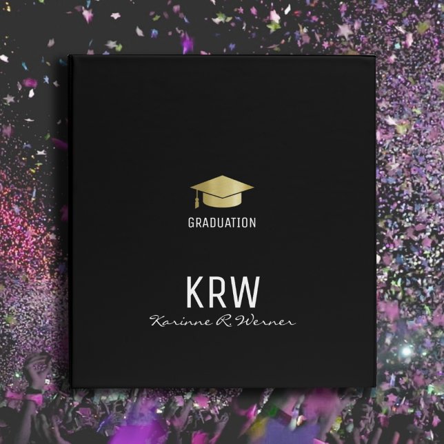 Graduation Black Grad 3 Ring Binder (Creator Uploaded)