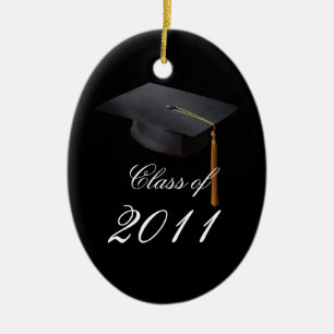 Graduation Black Personalized Christmas Ornament