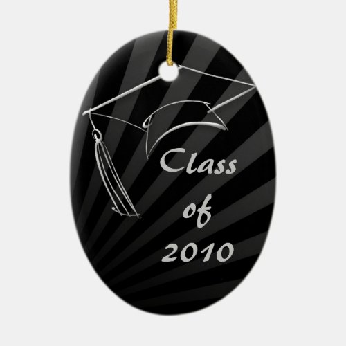 Graduation Black Personalized Christmas Ornament